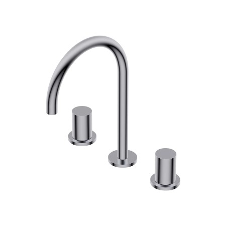 DIAMETRO35 S GROUPE À TROIS TROUS POUR LAVABO BEC CYGNE CHROME