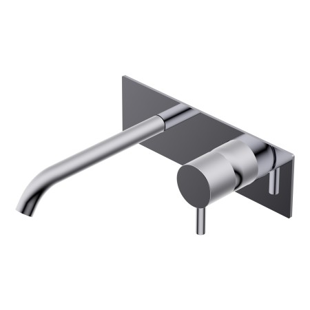 DIAMETRO35 S MITIGEUR LAVABO ENCASTRÉ AVEC PLAQUE BEC LONG CHROME - PARTIE EXTÉRIEURE