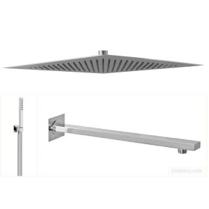 TECHNO KIT SOFFIONE DOCCIA SLIM 250X250MM AVEC SET DOUCHE QUADRO
