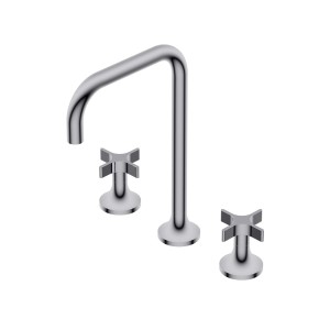 DiIAMETRO35 CROSS GROUPE À TROIS TROUS POUR LAVABO C.QUADRA CHROME
