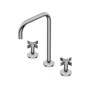 DiIAMETRO35 CROSS GROUPE À TROIS TROUS POUR LAVABO C.QUADRA CHROME