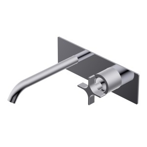 DIAMETRO35 CROSS MITIGEUR ENCASTRÉ POUR LAVABO CHROME - PARTIE EXTÉRIEURE