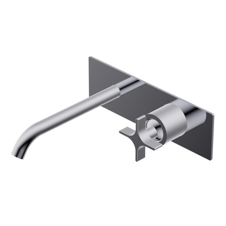 DIAMETRO35 CROSS MITIGEUR ENCASTRÉ POUR LAVABO CHROME - PARTIE EXTÉRIEURE