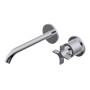 DIAMETRO35 CROSS MITIGEUR ENCASTRÉ POUR LAVABO CHROME - PARTIE EXTÉRIEURE
