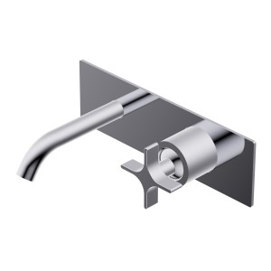 DIAMETRO35 CROSS MITIGEUR ENCASTRÉ POUR LAVABO CHROME - PARTIE EXTÉRIEURE