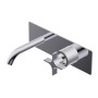 DIAMETRO35 CROSS MITIGEUR ENCASTRÉ POUR LAVABO CHROME - PARTIE EXTÉRIEURE