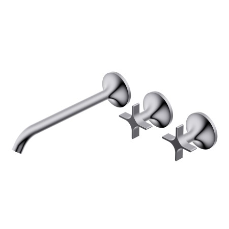 DIAMETRO35 CROSS GROUPE À TROIS TROUS ENCASTRÉ POUR LAVABO CHROME - P.EXTÉRIEURE