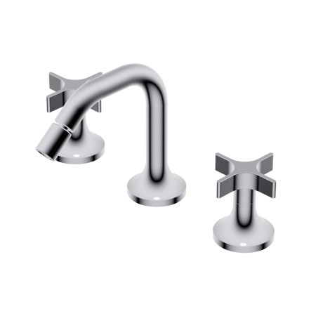DIAMETRO35 CROSS GROUPE À TROIS TROUS BIDET CHROME