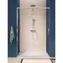ISCHIA NICHE 1 PORTE COULISSANTE VERRE TRANSPARENT PROFIL CHROME