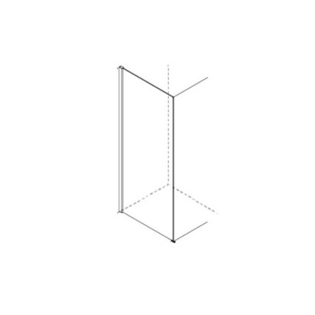 CÔTÉ FIXE X ISCHIA ANGLE 1 COULISSANT+FIXE CHROME TRANSPARENT