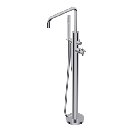 DIAMETRO35 CROSS COLONNE DE BAIGNOIRE AU SOL CHROME