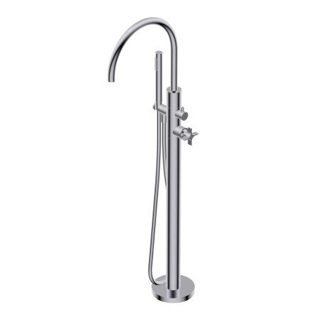 DIAMETRO35 CROSS COLONNE DE BAIGNOIRE AU SOL CHROME