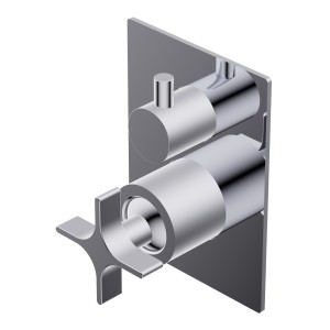 DIAMETRO35 CROSS MITIGEUR ENCASTRÉ POUR BAIGNOIRE/DOUCHE CHROME
