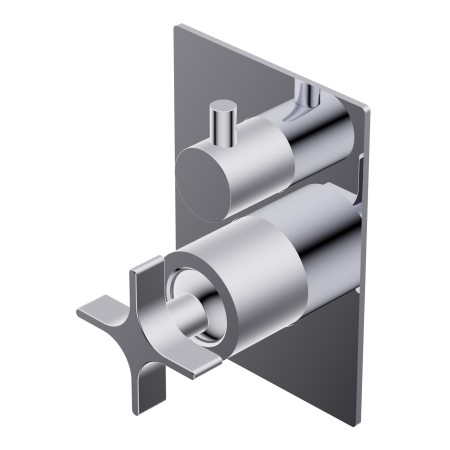 DIAMETRO35 CROSS MITIGEUR ENCASTRÉ POUR BAIGNOIRE/DOUCHE CHROME