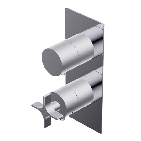 DIAMETRO35 CROSS MITIGEUR THERMOSTATIQUE ENCASTRÉ POUR DOUCHE CHROME