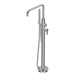 DIAMETRO35 ELEGANCE COLONNE BORD DE BAIGNOIRE AU SOL CARRÉ CHROME
