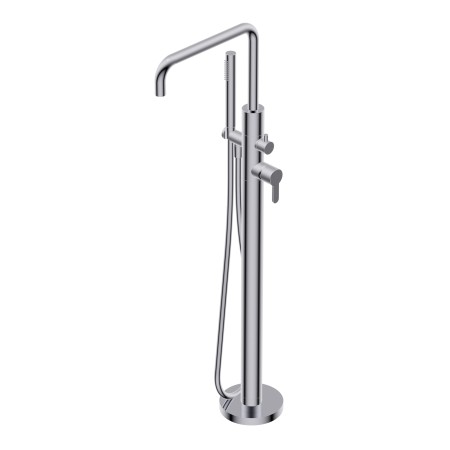 DIAMETRO35 ELEGANCE COLONNE BORD DE BAIGNOIRE AU SOL CARRÉ CHROME