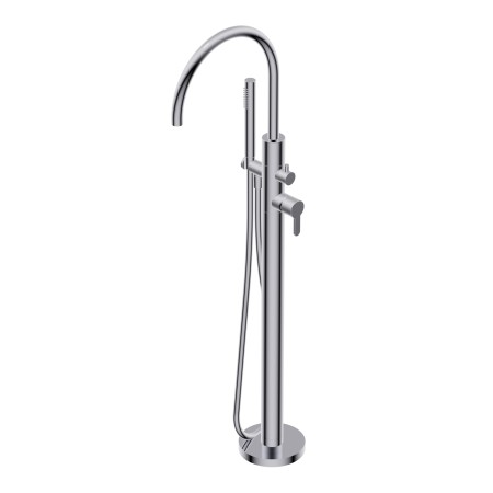 DIAMETRO35 ELEGANCE COLONNE BORD DE BAIGNOIRE AU SOL CYGNE CHROME