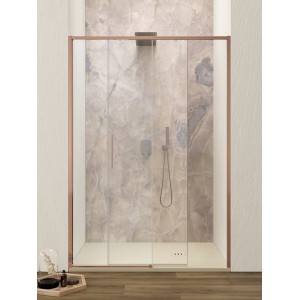 TORCELLO NICHE 1 PORTE COULISSANTE VERRE TRANSPARENT PROFIL GOLD ROSE