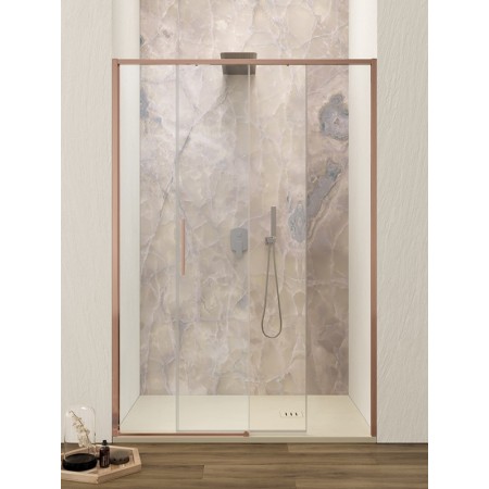 TORCELLO NICHE 1 PORTE COULISSANTE VERRE TRANSPARENT PROFIL GOLD ROSE