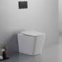 Ailin SET Vase et Bidet FILO Mur Sans Bride Siège Soft Close BIANCO LUCIDO