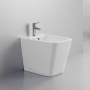 Ailin SET Vase et Bidet FILO Mur Sans Bride Siège Soft Close BIANCO LUCIDO