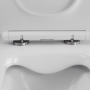 Ailin SET Vase et Bidet FILO Mur Sans Bride Siège Soft Close BIANCO LUCIDO