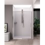 TORCELLO NICHE 1 PORTE COULISSANTE VERRE TRANSPARENT PROFIL CHROME