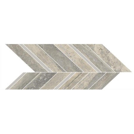 MYSTONE TRAVERTINO SILVER MOSAICO FRECCIA 19,8x52,1