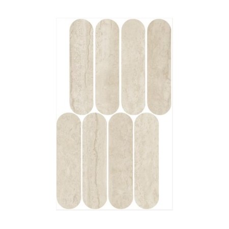 MYSTONE TRAVERTINO NAVONA MOSAICO OVALE 20X36.5