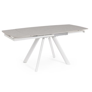 TABLE EXTENSIBLE RAILI BLANC/GRIS C 119.5/180X85