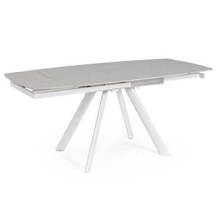 TABLE EXTENSIBLE RAILI BLANC/GRIS C 119.5/180X85
