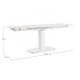 TABLE EXTENSIBLE JEREMIAS BLANC 140-200X80