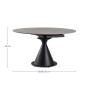 TABLE EXTENSIBLE JONNI NOIR 85-135