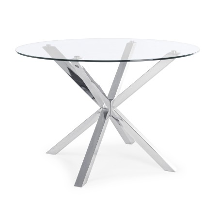 TABLE MAY ROND PIED ACIER D114