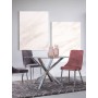 TABLE MAY ROND PIED ACIER D114