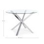 TABLE MAY ROND PIED ACIER D114