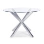 TABLE MAY ROND PIED ACIER D114
