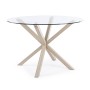 TABLE MAY ROND PIED NATUREL D114