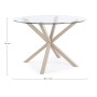 TABLE MAY ROND PIED NATUREL D114