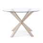 TABLE MAY ROND PIED NATUREL D114