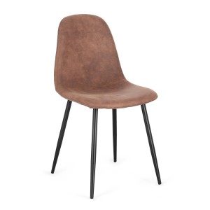 CHAISE NEW IRELIA NOIR/MICROF.COGNAC