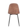 CHAISE NEW IRELIA NOIR/MICROF.COGNAC