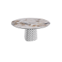 TABLE ATRIUM KERAMIK ROUND - BASE FUMÉE PIANO EN MARMO CÉRAMIQUE MAKALU Ø 140xh73,5