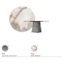 TABLE ATRIUM KERAMIK ROUND - BASE FUMÉ PIANO EN MARMO CÉRAMIQUE ALABASTRE Ø 158xh73,5