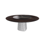 copy of TABLE ATRIUM KER-WOOD ROUND Ø160x74,5H - FUMÉ/CHÊNE