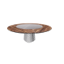 copy of TABLE ATRIUM KER-WOOD ROUND Ø180x74,5H - FUMÉ/NOYER