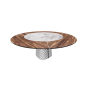 copy of TABLE ATRIUM KER-WOOD ROUND Ø180x74,5H - FUMÉ/NOYER