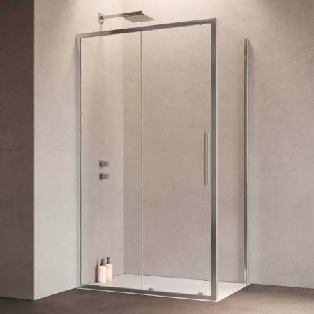 HEXA ANGLE 1 PORTE COULISSANTE + 1 CÔTÉ FIXE
