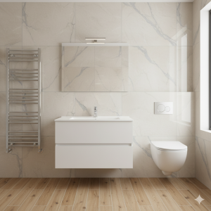 EASY COMPOSIZIONE BIANCO LUCIDA DA 80CM P45 H50